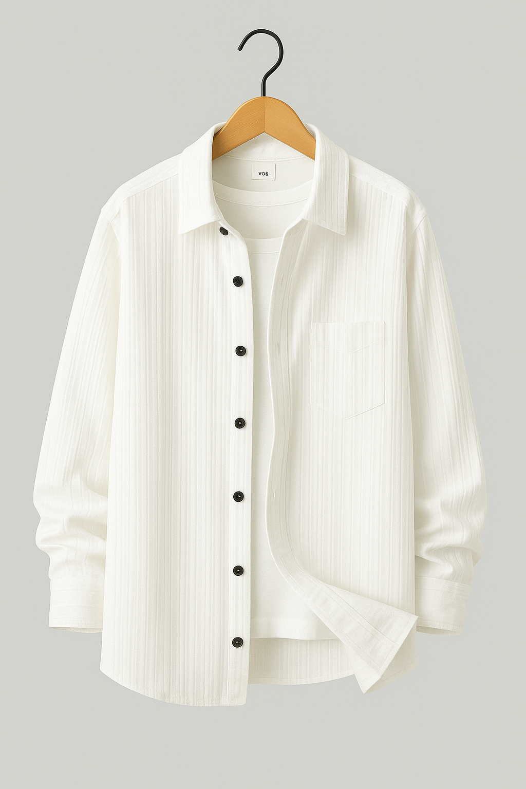 Men's 3 Shirt Combo – Black, White & Navy | Stylish Popcorn Fabric